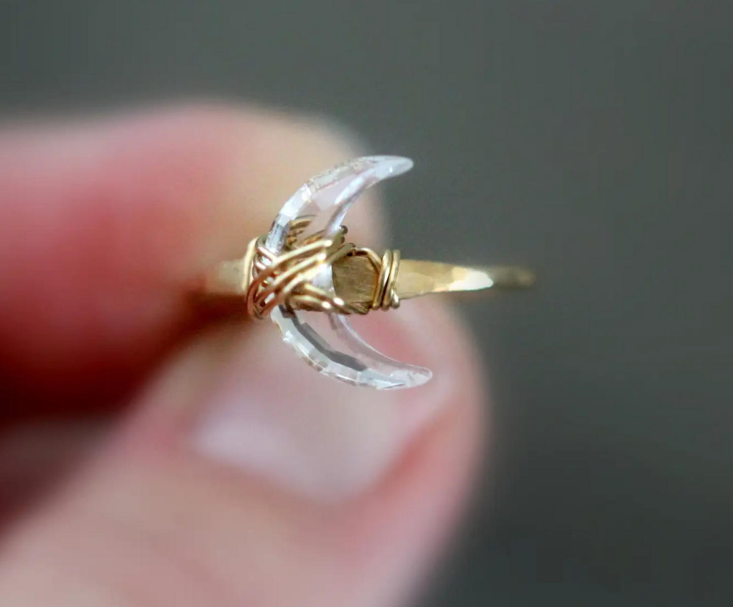 Moonbeam Ring - Crystal Quartz