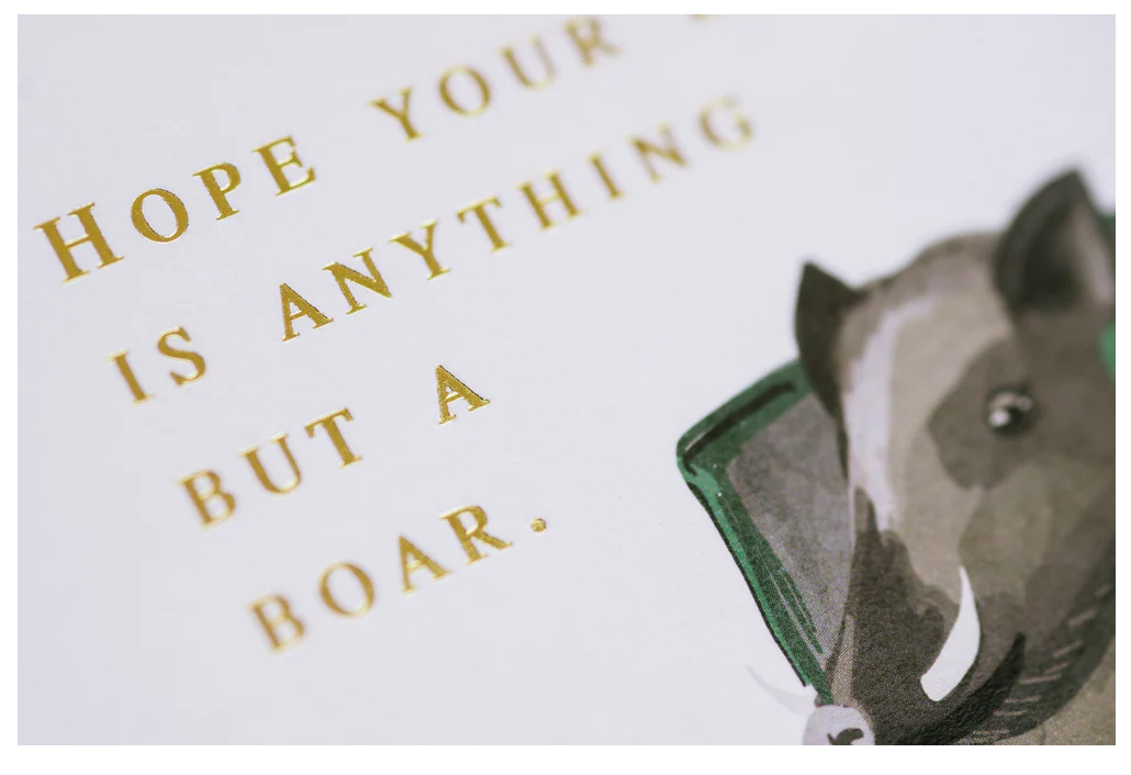 Birthday Boar Greeting Card