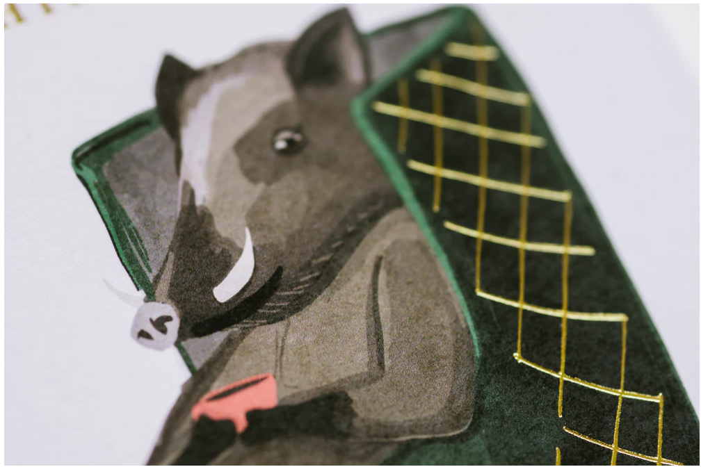 Birthday Boar Greeting Card