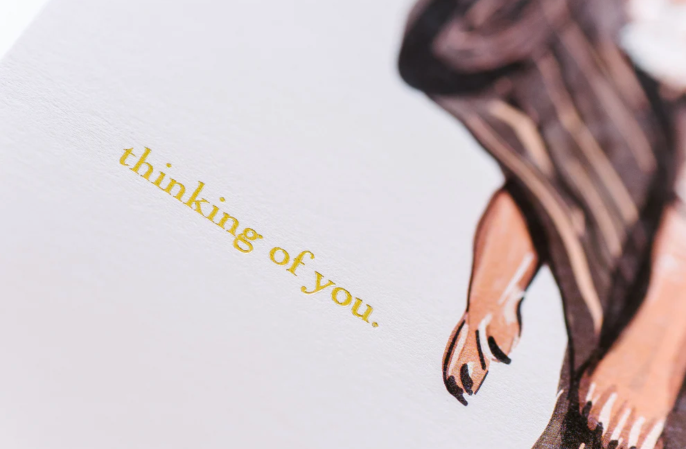 Lion Here Thinking About You - Greeting Card