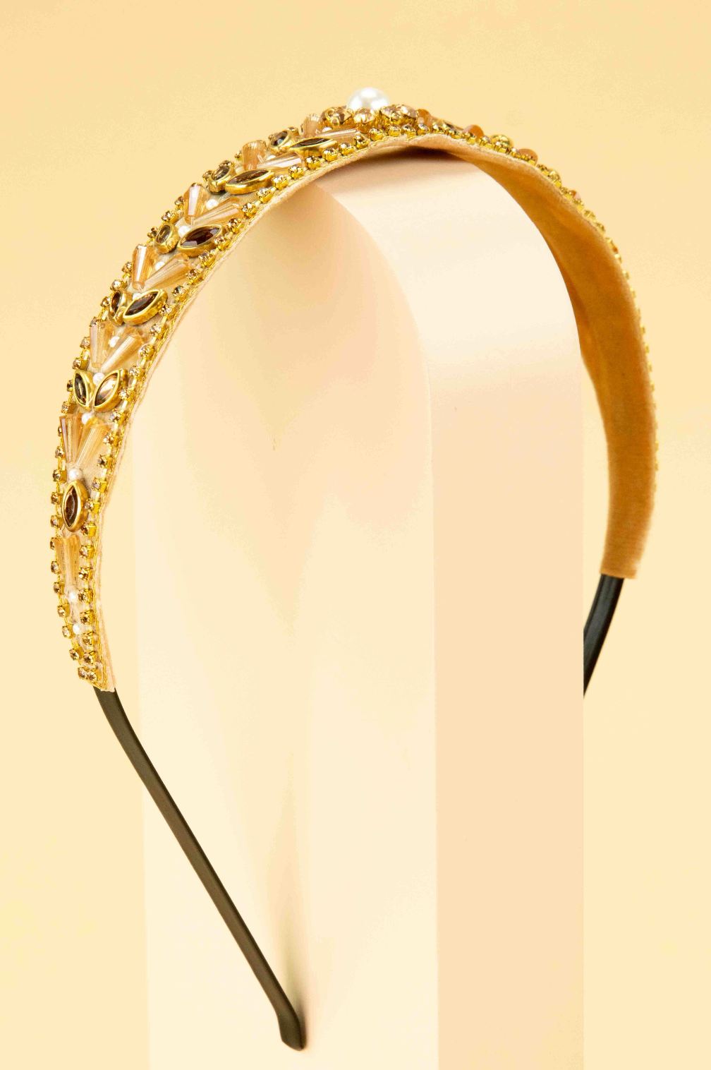 Headband Ella Art Deco Gold Band