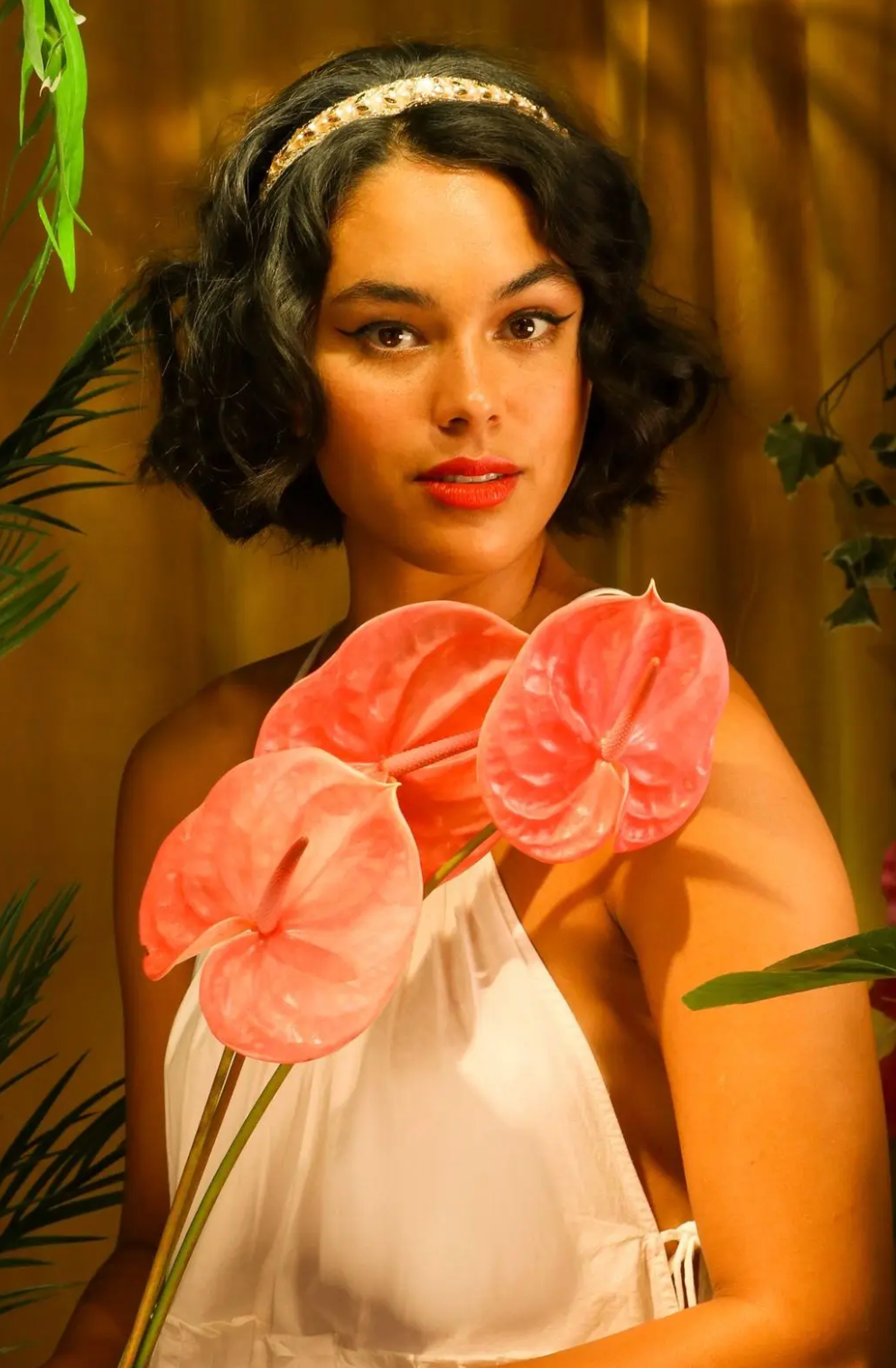 Headband Ella Art Deco Gold Band