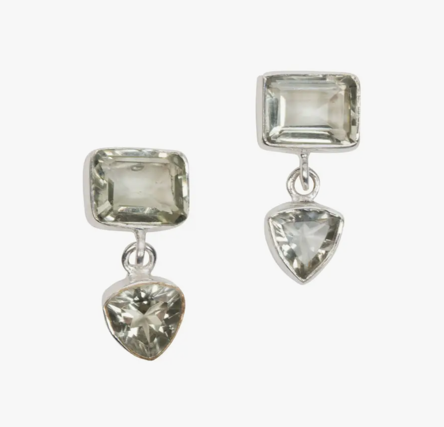 Green Amethyst Post Earrings