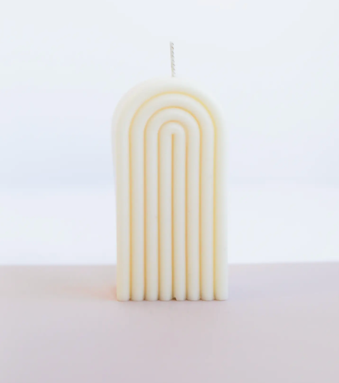 Tall Arch Cream Candle