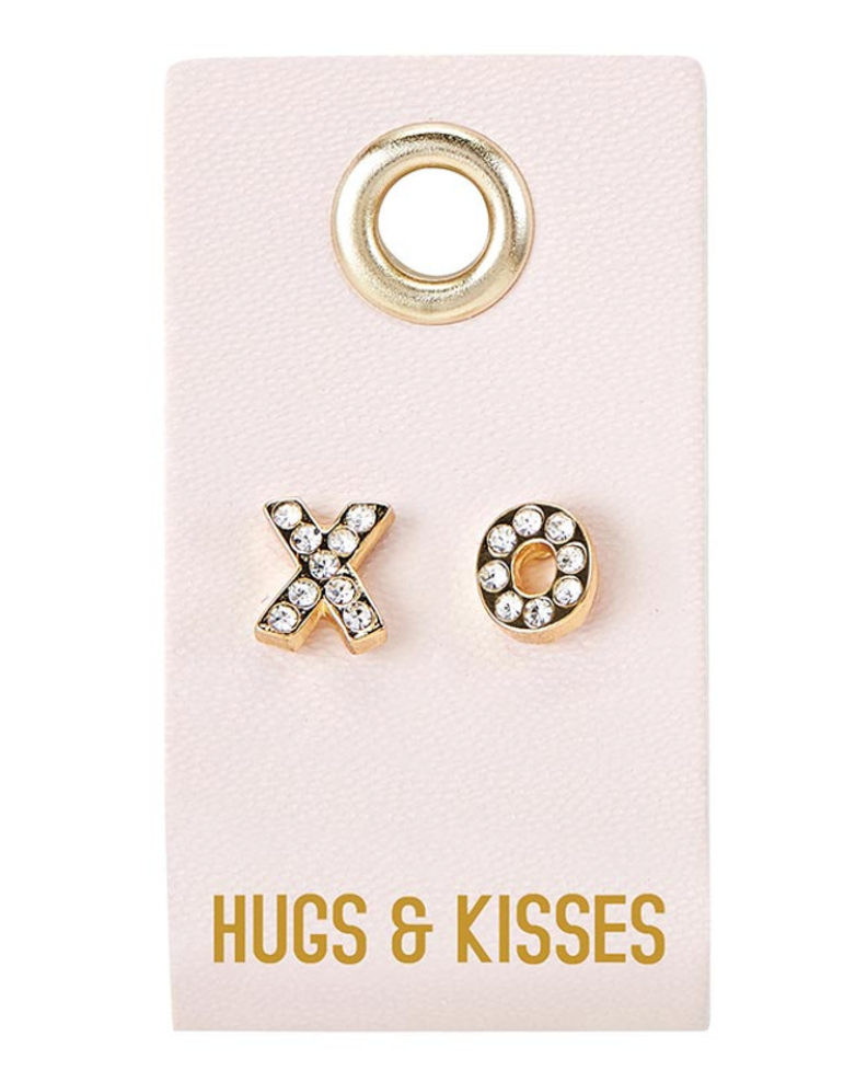 Sparkle XO - Leather Tag With Earrings