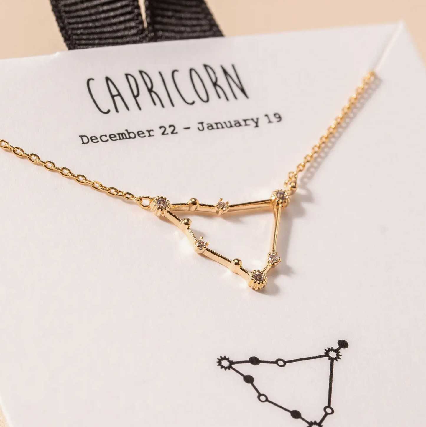 Zodiac Constellation Necklace - Gold