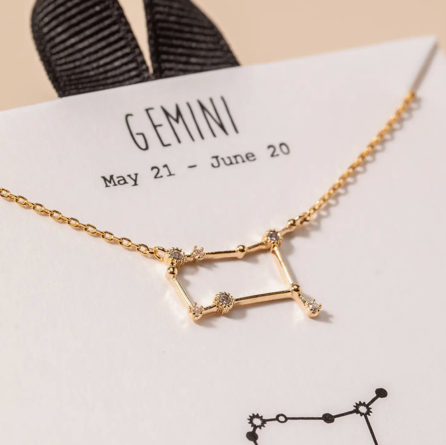 Zodiac Constellation Necklace - Gold