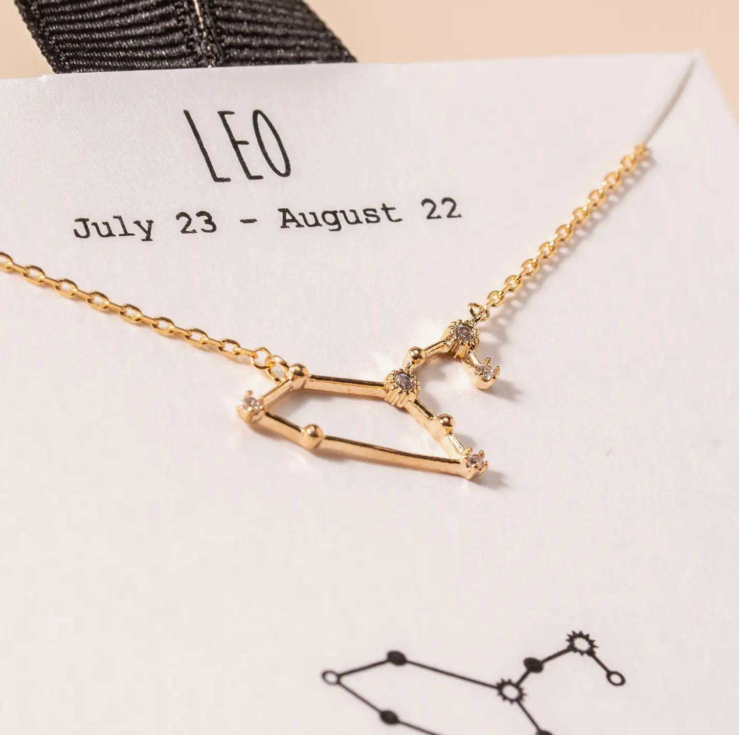 Zodiac Constellation Necklace - Gold