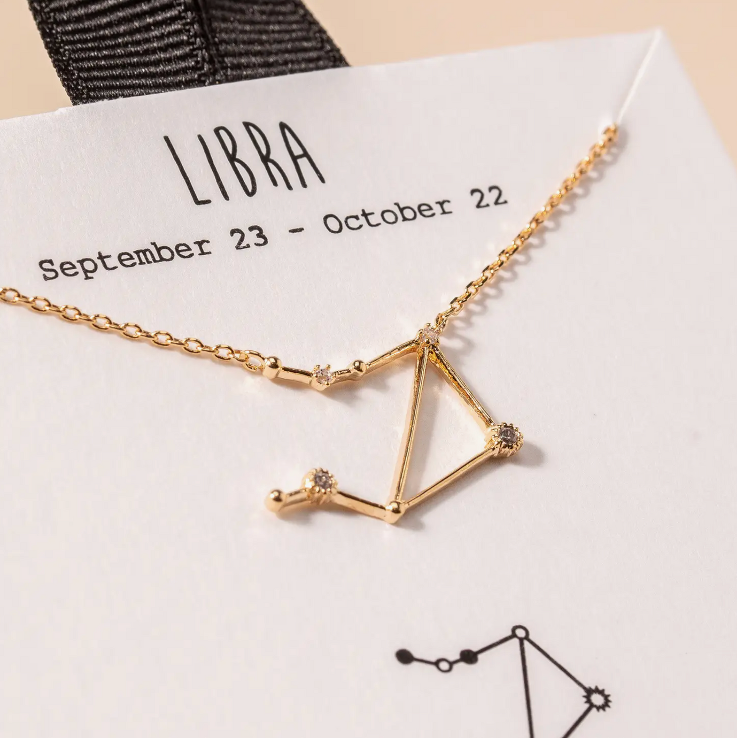 Zodiac Constellation Necklace - Gold
