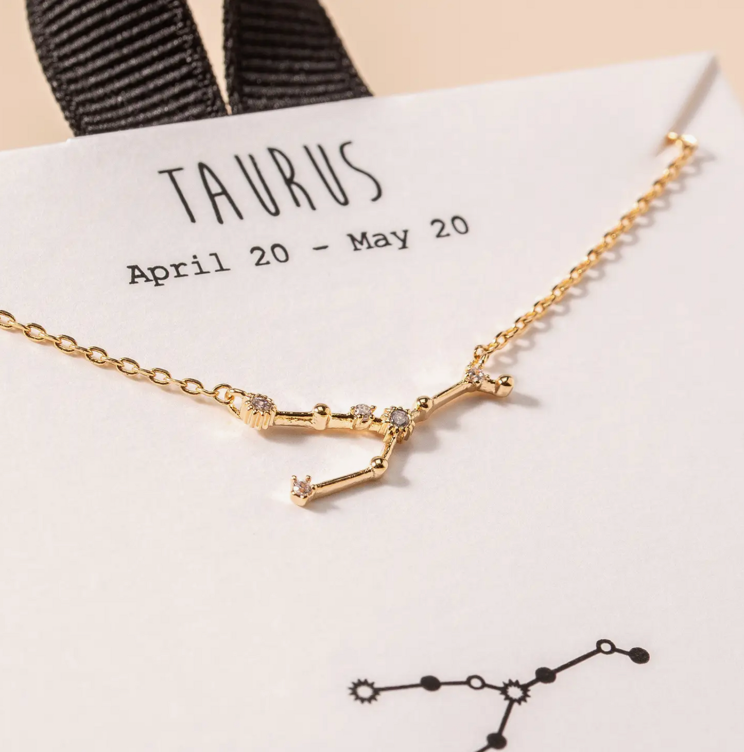 Zodiac Constellation Necklace - Gold
