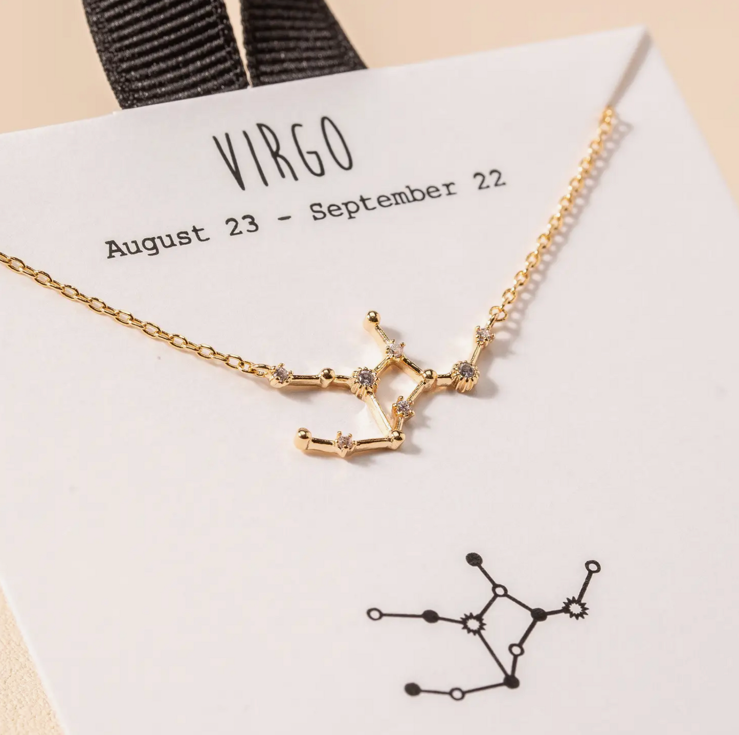 Zodiac Constellation Necklace - Gold