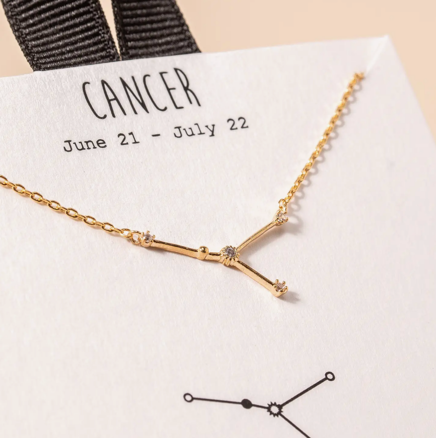 Zodiac Constellation Necklace - Gold