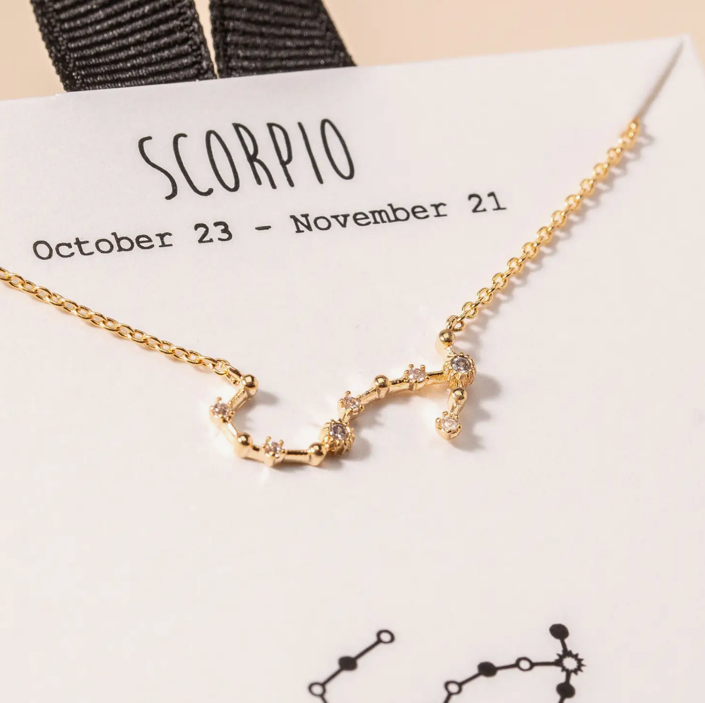 Zodiac Constellation Necklace - Gold