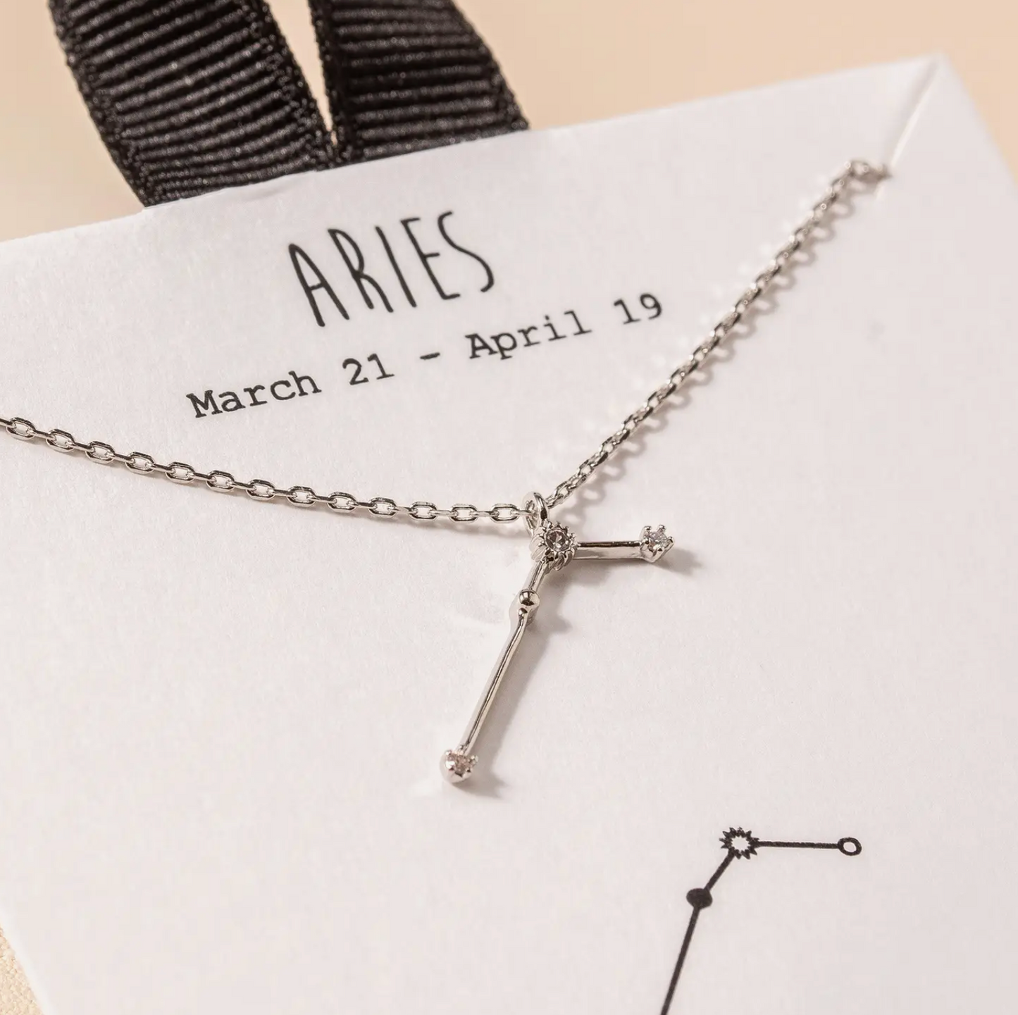 Zodiac Constellation Necklace - Silver