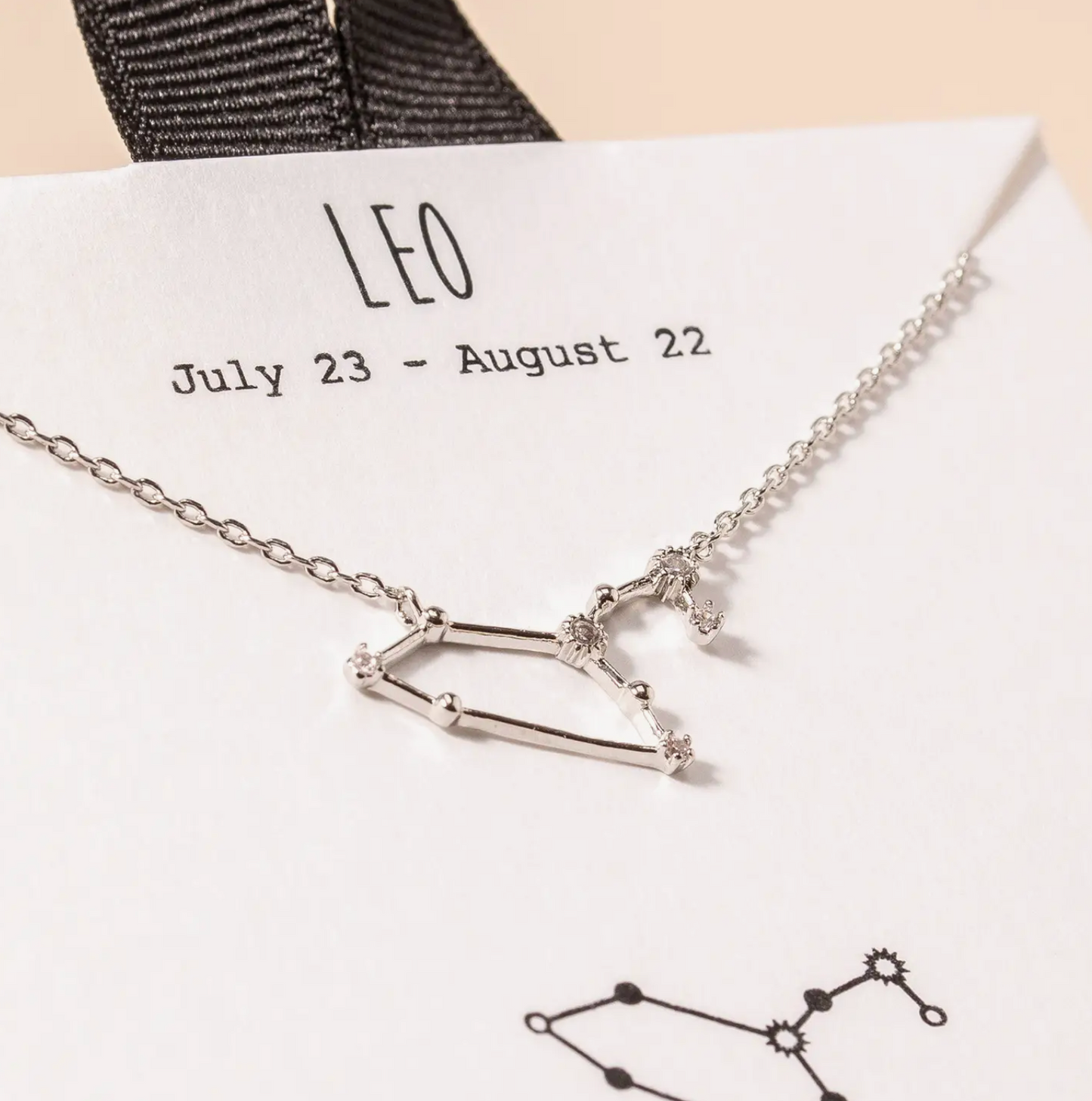 Zodiac Constellation Necklace - Silver