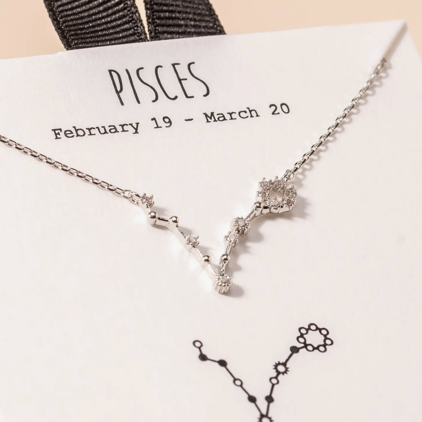 Zodiac Constellation Necklace - Silver