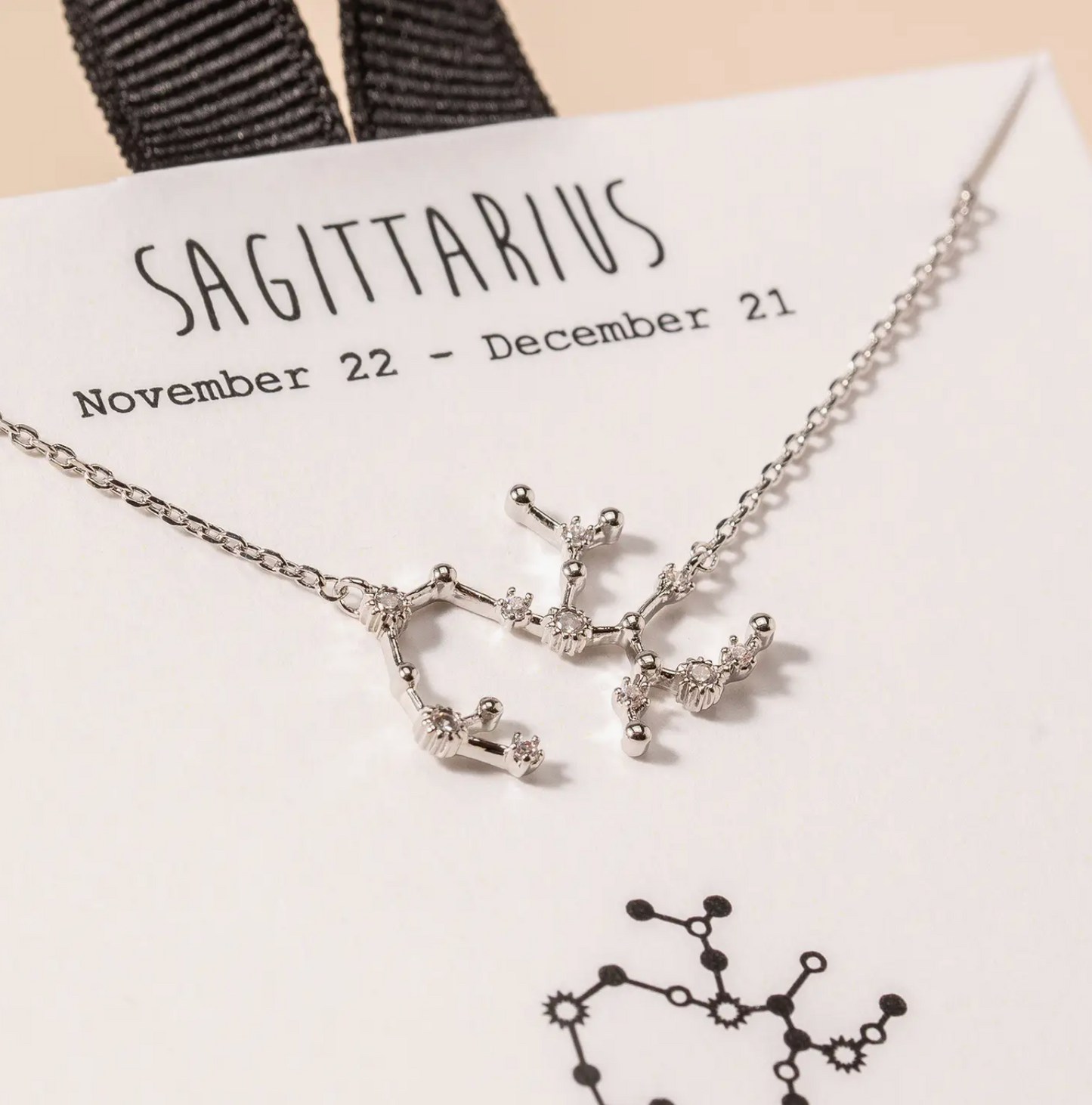 Zodiac Constellation Necklace - Silver