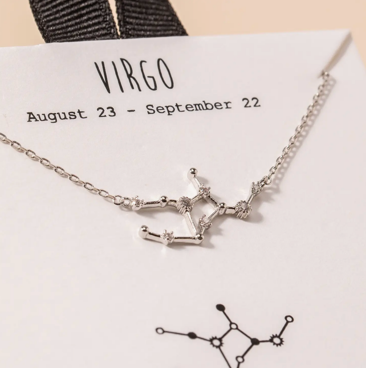 Zodiac Constellation Necklace - Silver