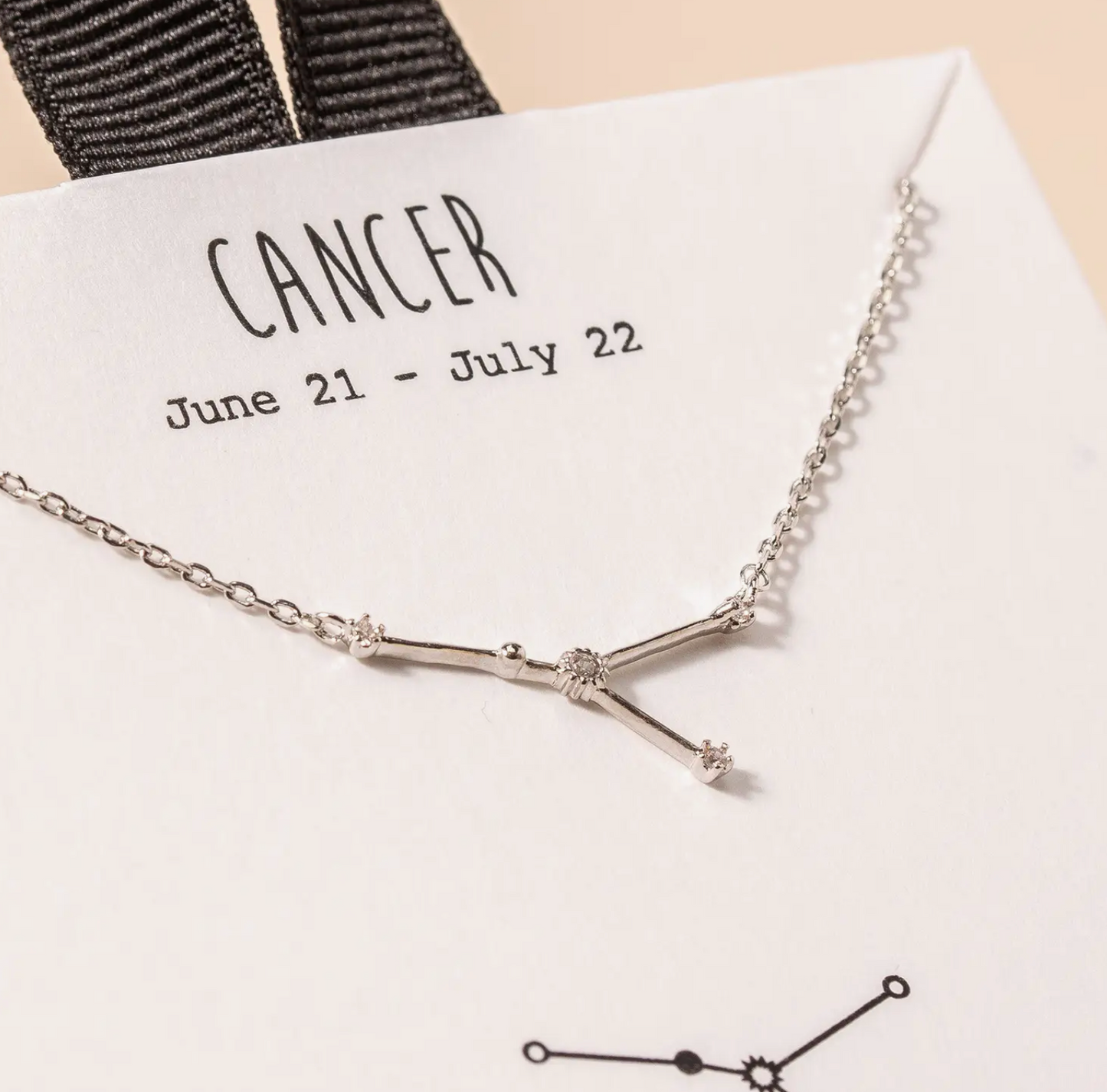 Zodiac Constellation Necklace - Silver