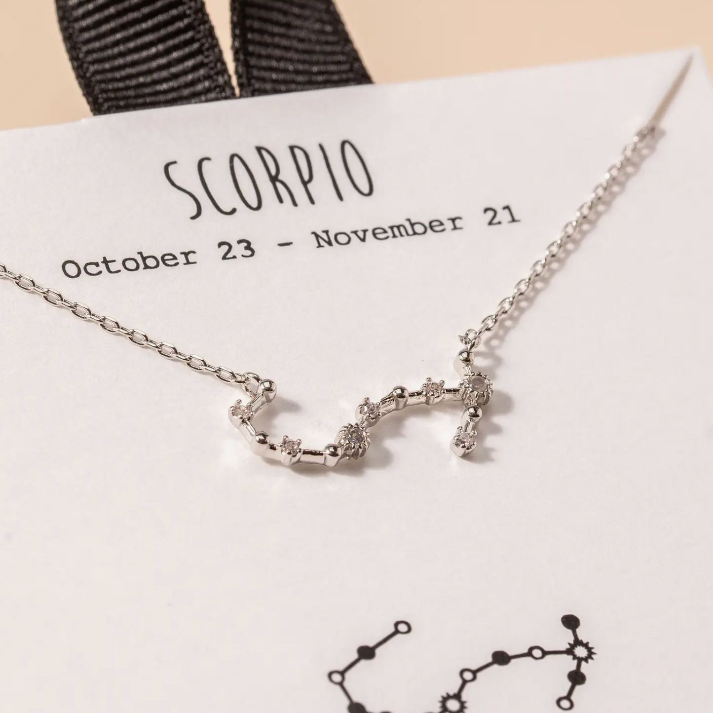 Zodiac Constellation Necklace - Silver