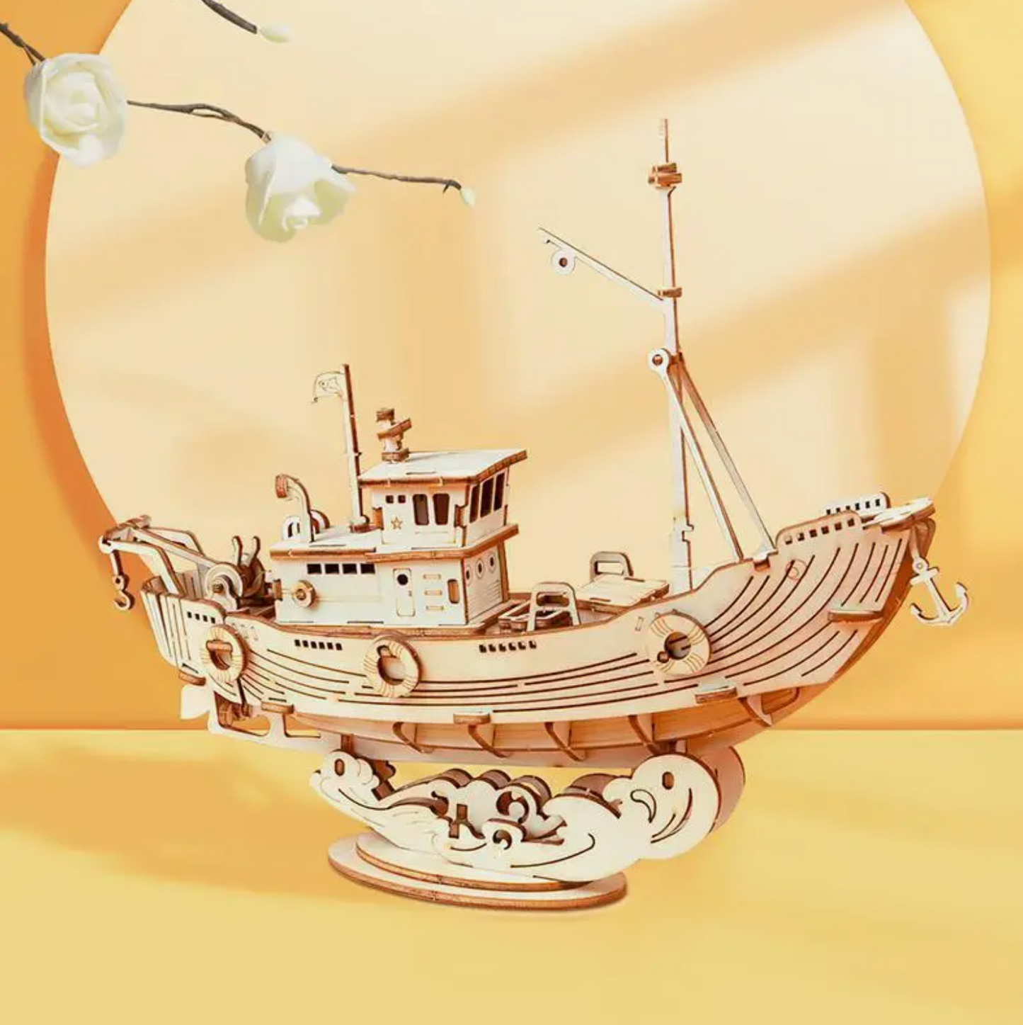 3D Wooden Puzzle: Fishing Ship