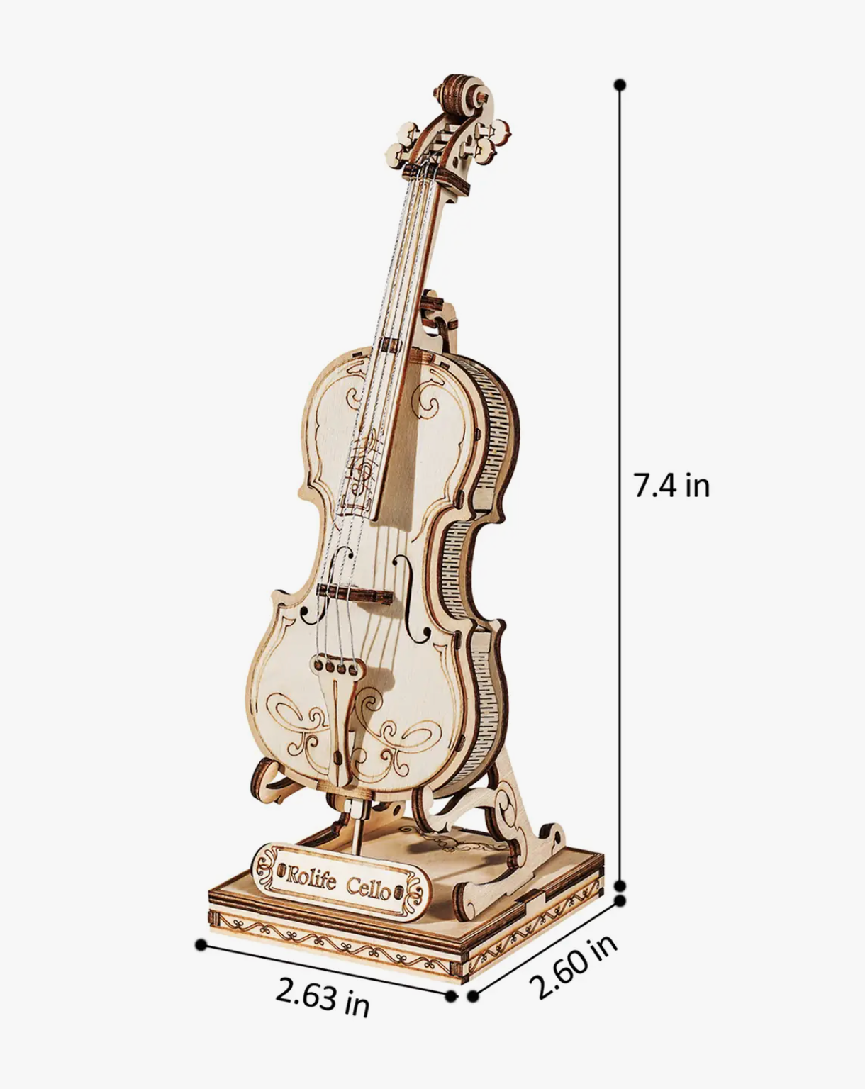 3D Wooden Puzzle: Cello