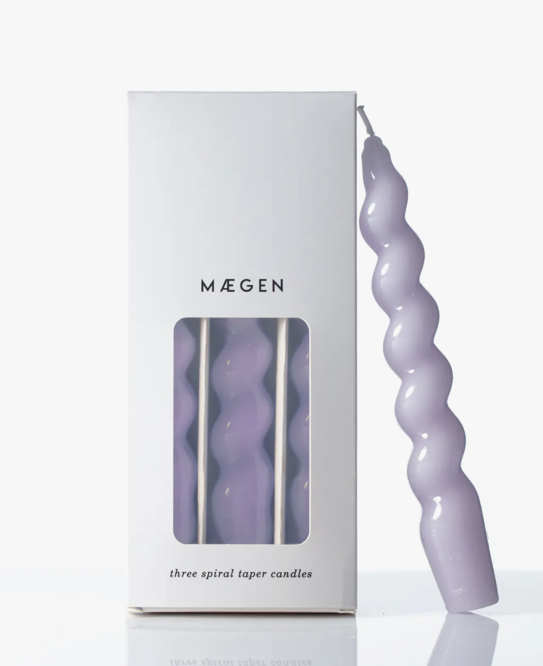 MÆGEN Spiral Taper Candles - Lilac