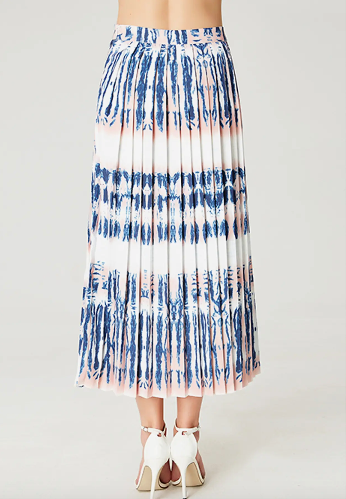 Monochrome Print Midi Skirt