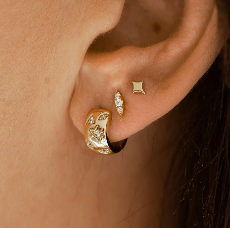 Constellation Huggie Hoop Earrings