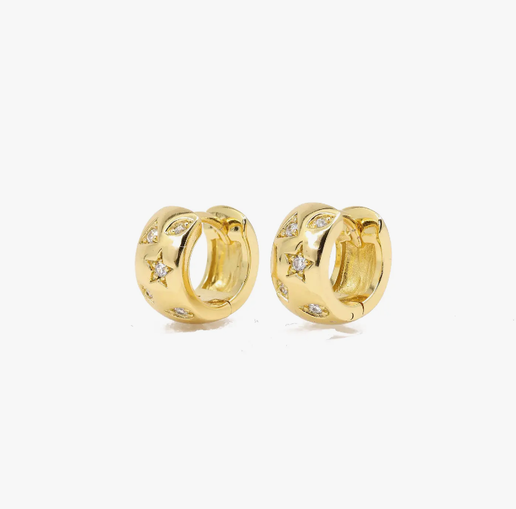 Constellation Huggie Hoop Earrings