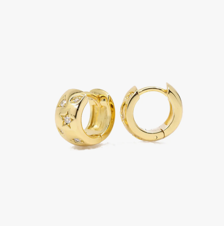 Constellation Huggie Hoop Earrings