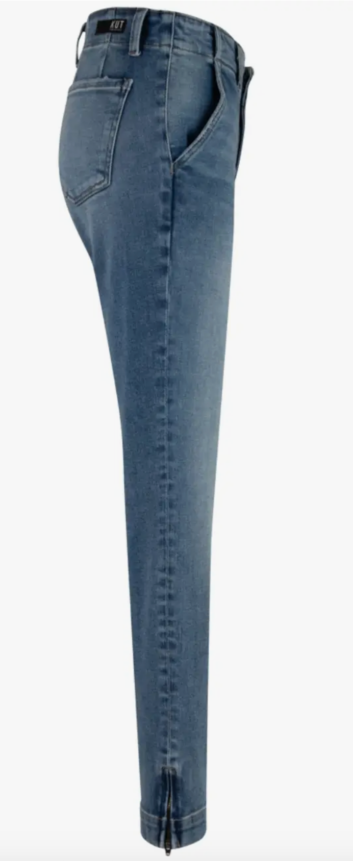 Reese Straight With Slanted Pocket Zip Side Hem