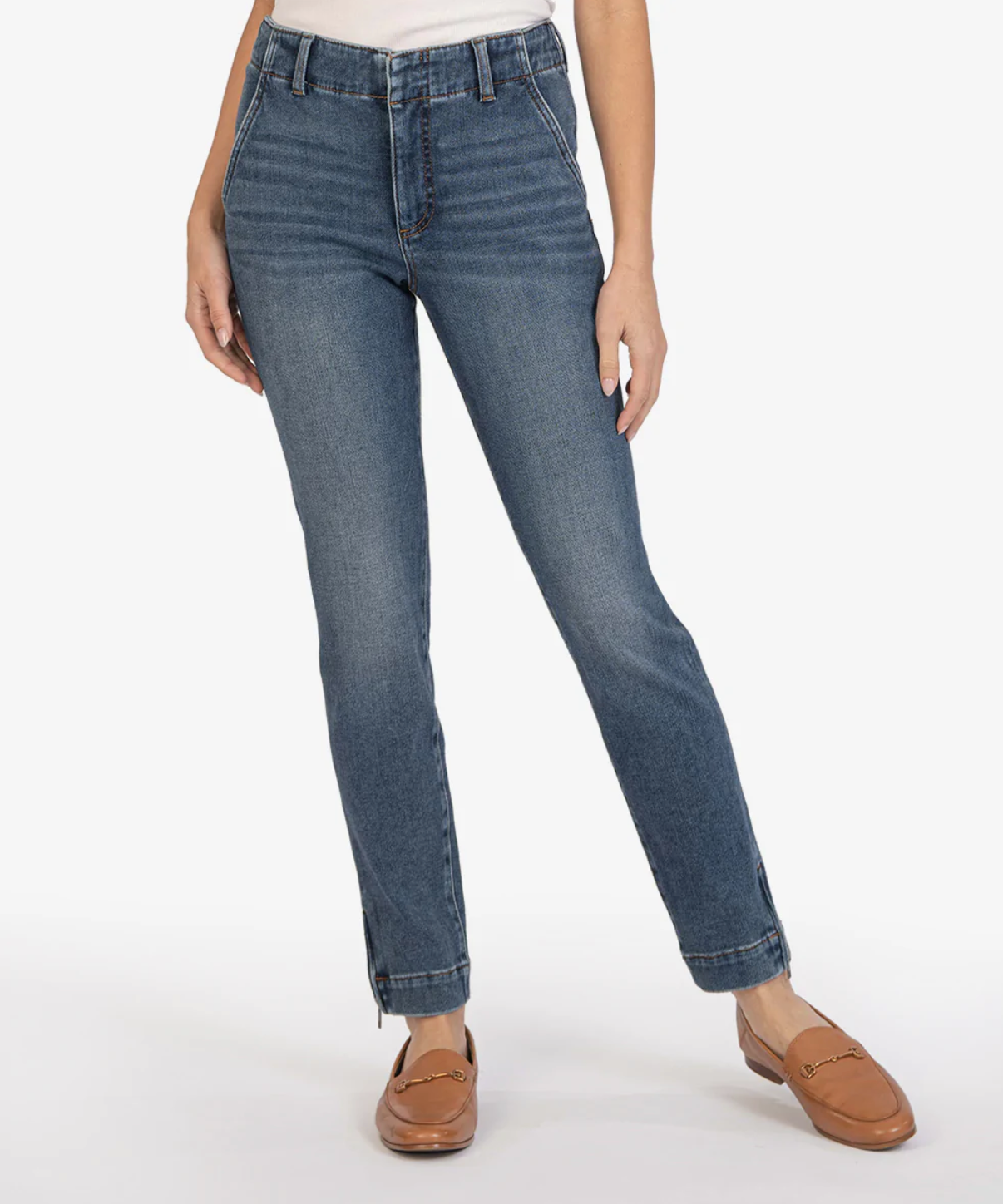 Reese Straight With Slanted Pocket Zip Side Hem