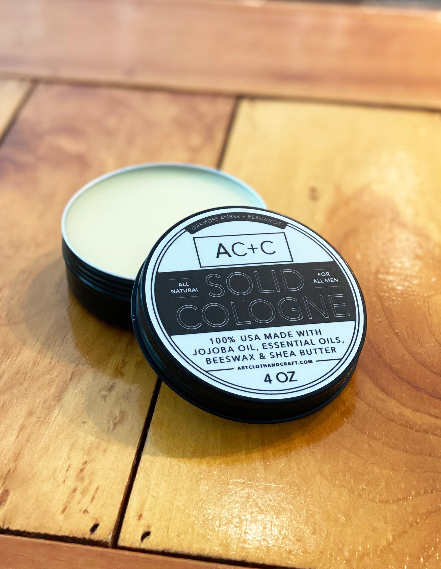 Oakmoss Amber + Bergamot Solid Cologne