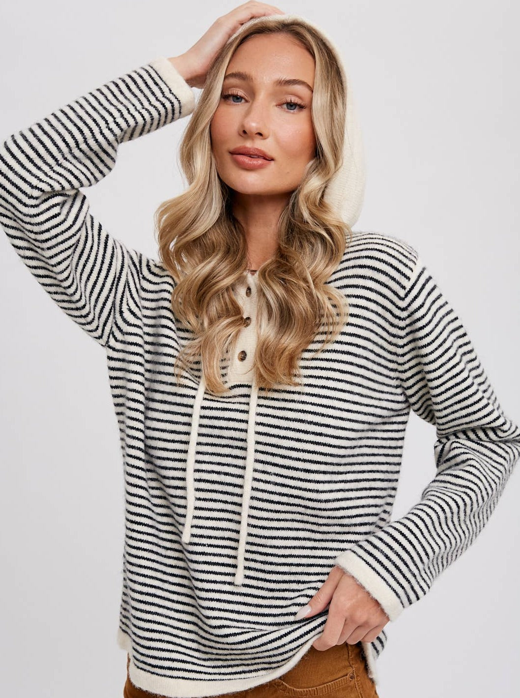Henley Sweater Hoodie