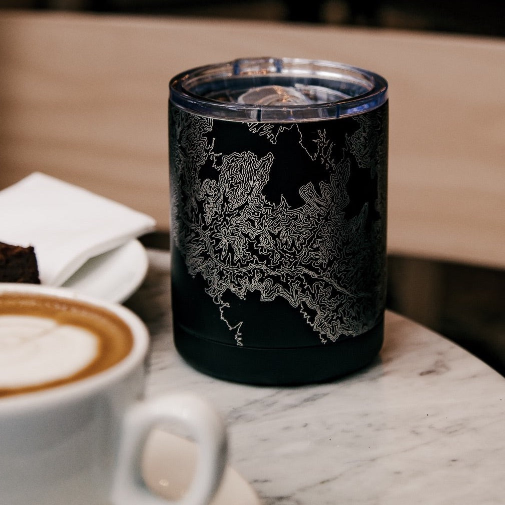 Jamestown NY Map Insulated Cup - Matte Black