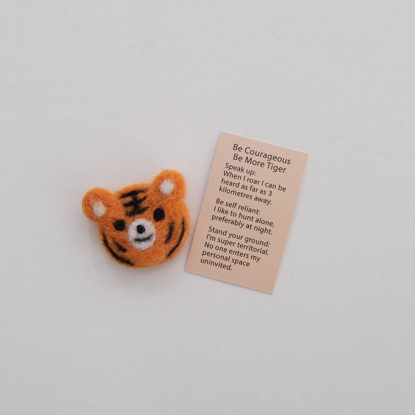 Wool Felt Tiger Spirit Animal In A Matchbox