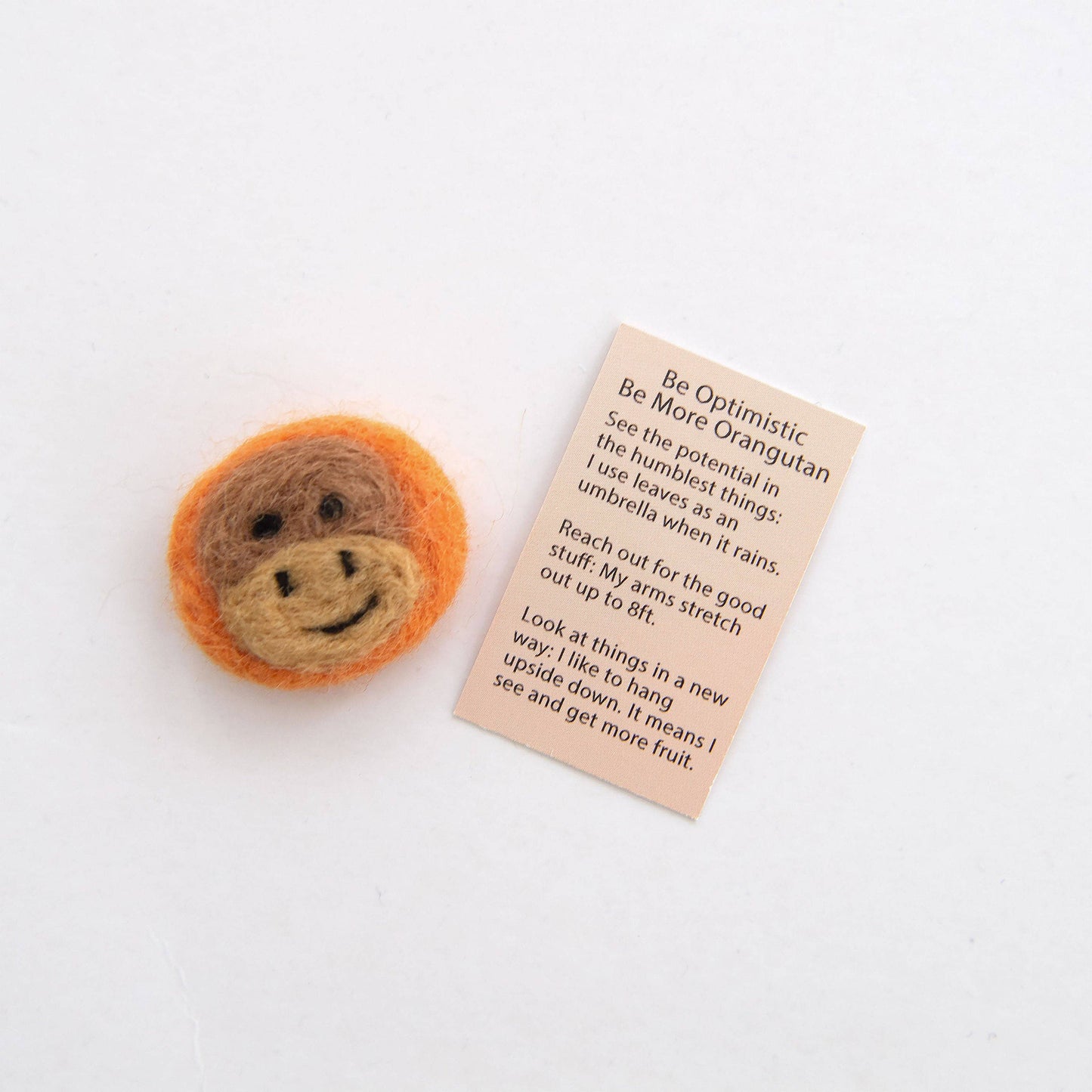 Wool Felt Orangutan Spirit Animal In A Matchbox
