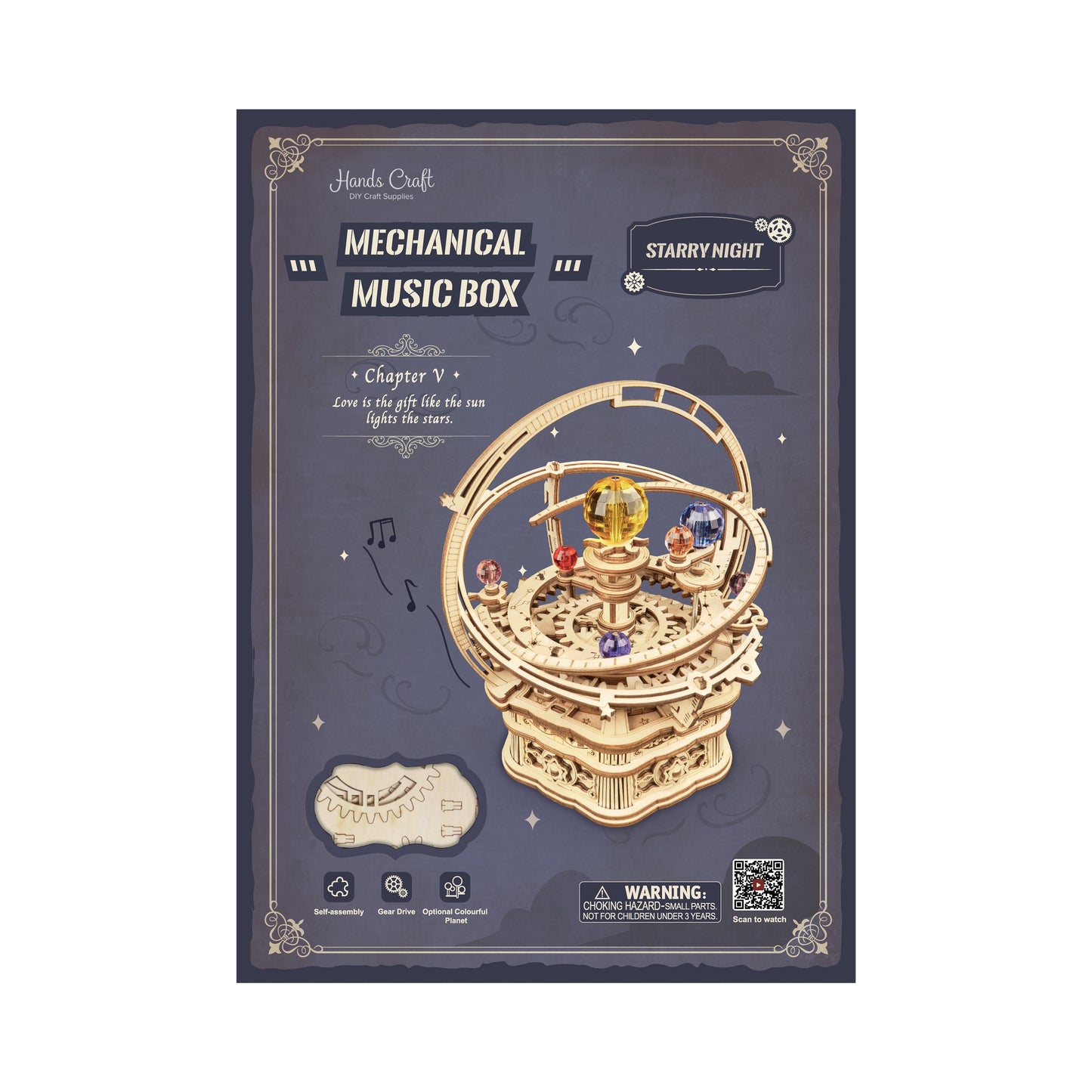 Starry Night Mechanical Music Box