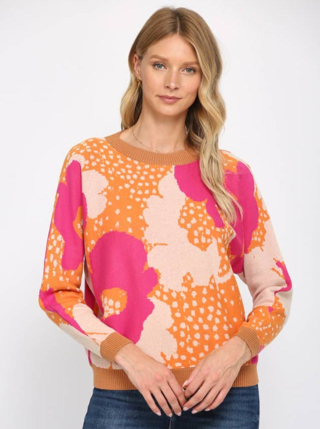 Floral Jacquard Sweater