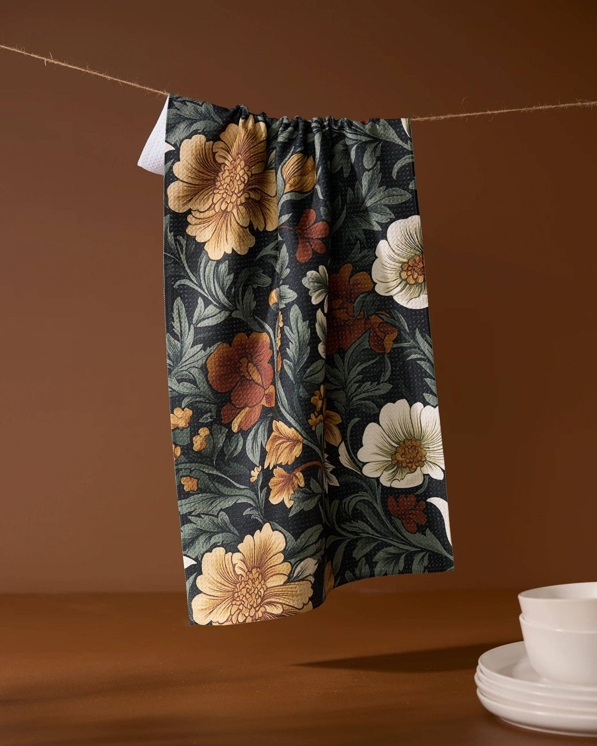 Geometry Classic Floral Tea Towel