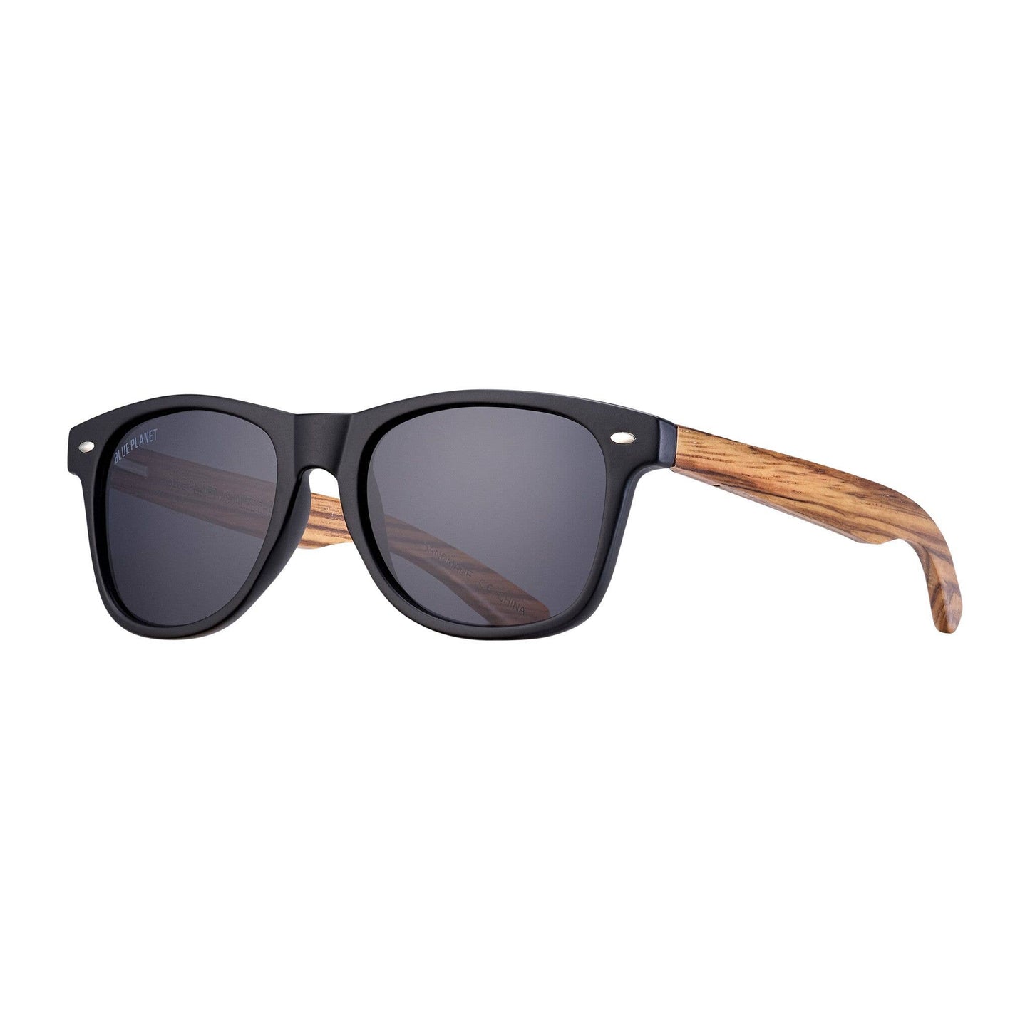 Bodie - Matte Onyx/ Zebra Wood / Smoke Polarized Lens