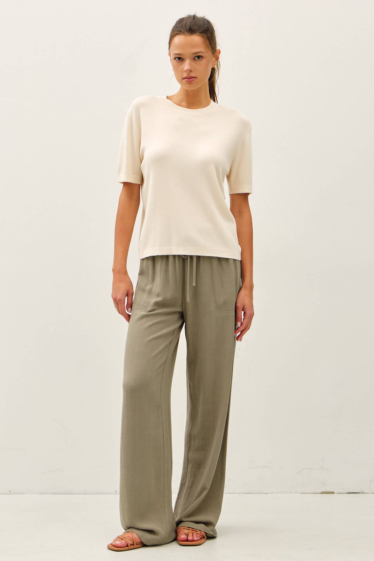 Camille Cashmere-blended Short Sleeve Sweater