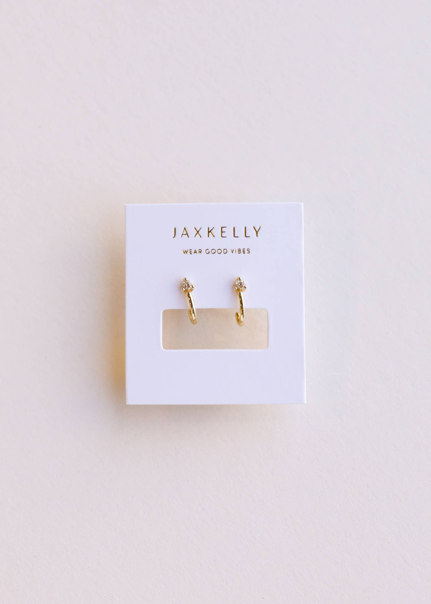 Open Mini Hoop - Champagne & Gold Earrings