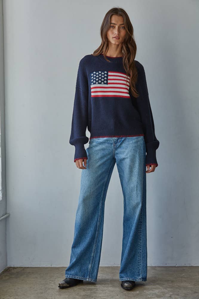 Whipstitch Americana Crew Neck Sweater