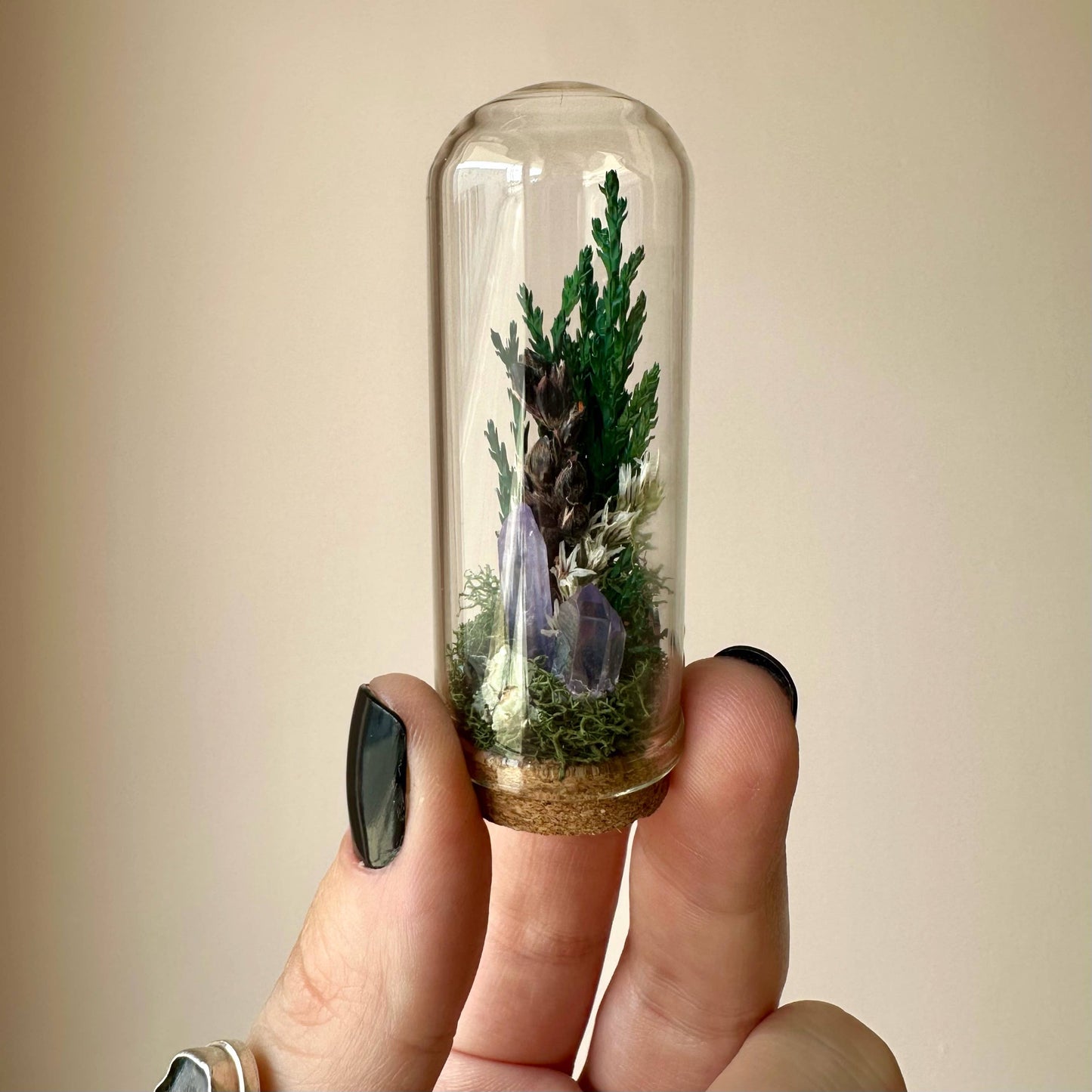 Starlight Crystal Fairy Garden Mini Floral Terrarium