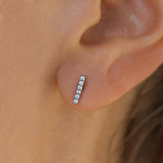 Boca Bar Studs Silver
