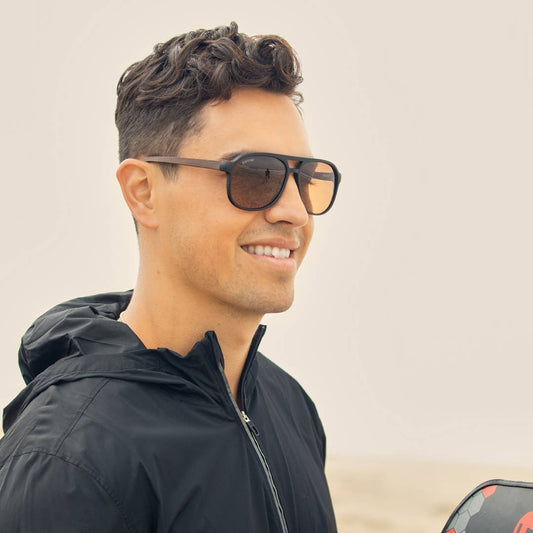 Weston - Matte Crystal Brown / Brown Bamboo + Smoke Polarized Lens