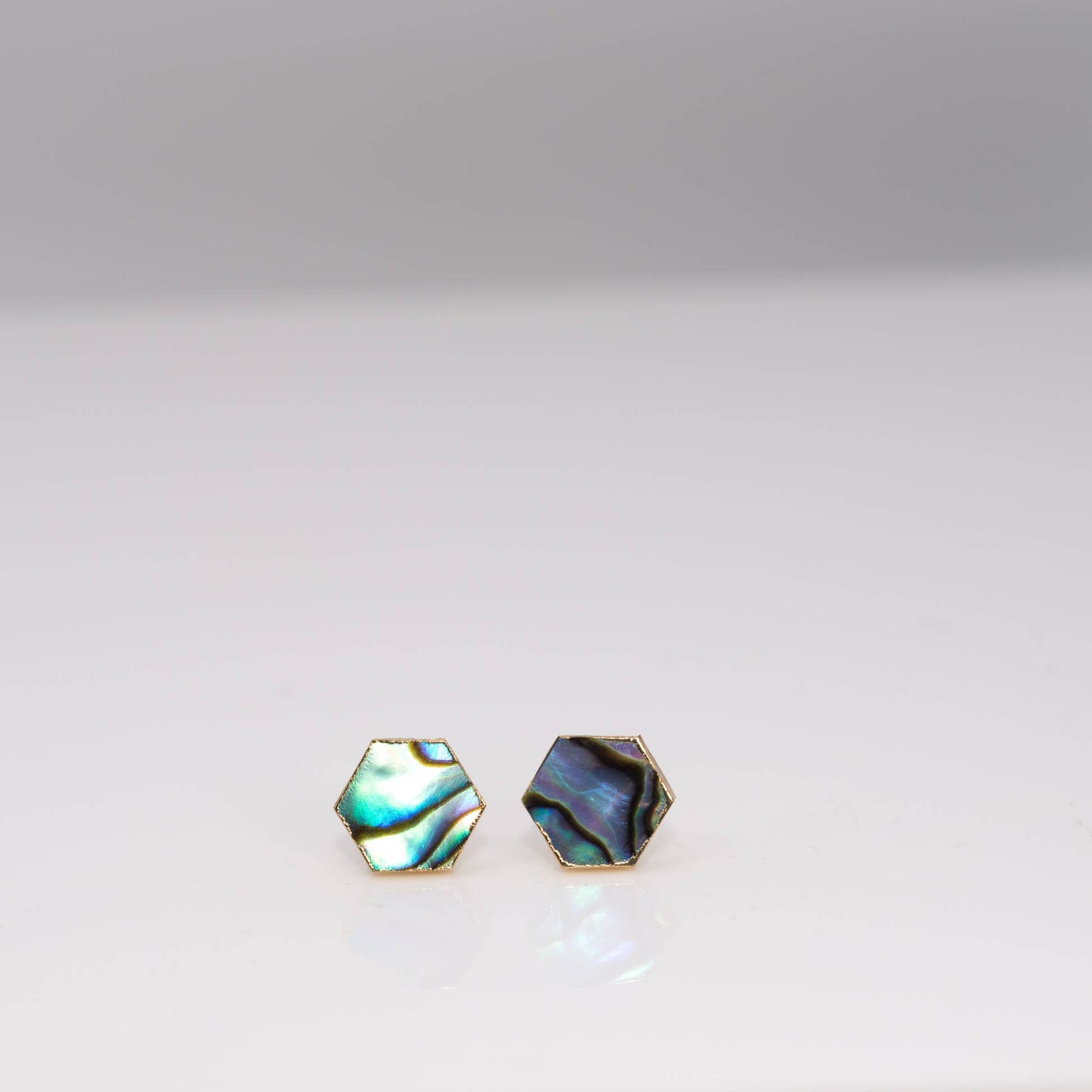 Abalone Hexagon Studs