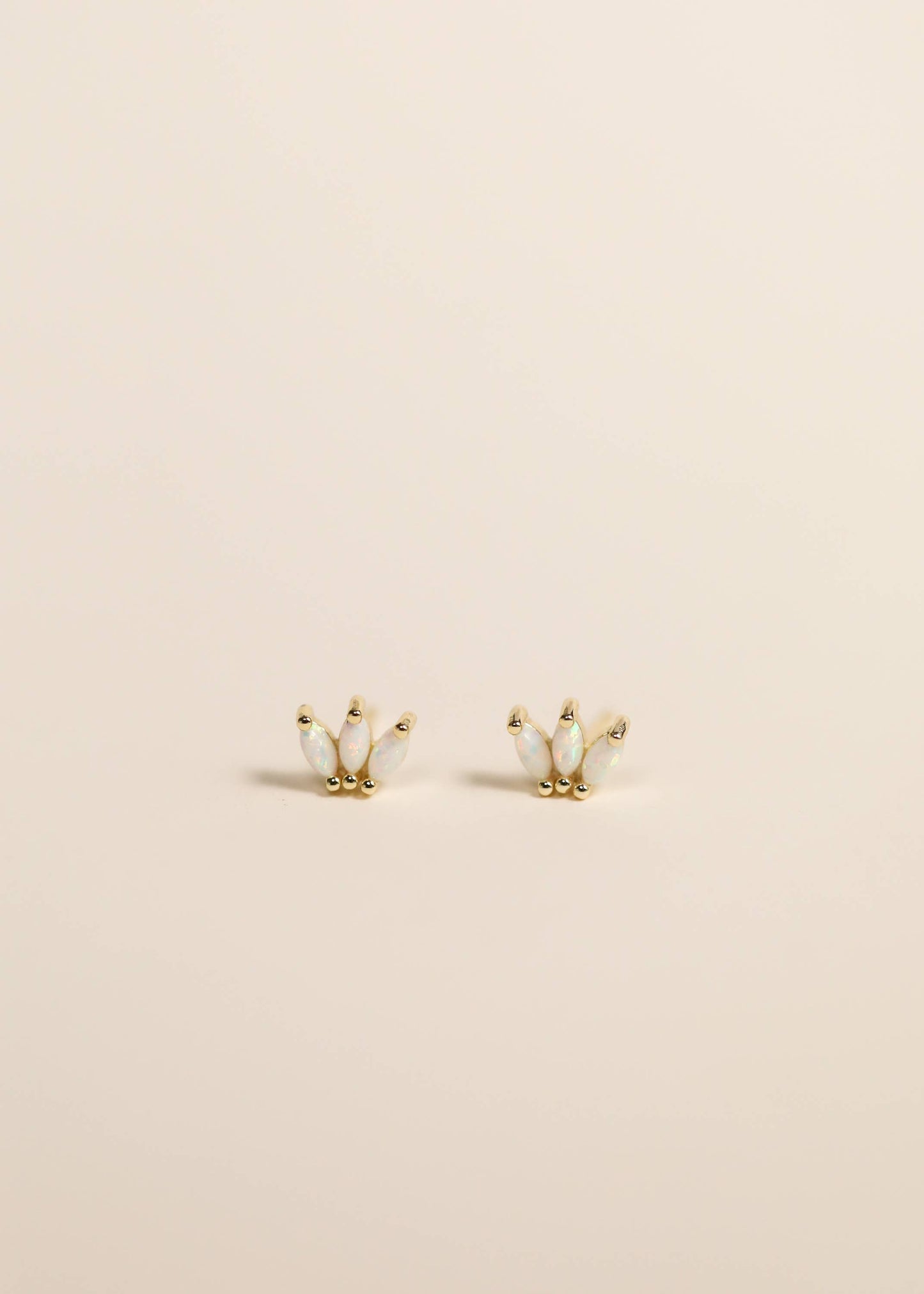 Opal Crown Stud Earring